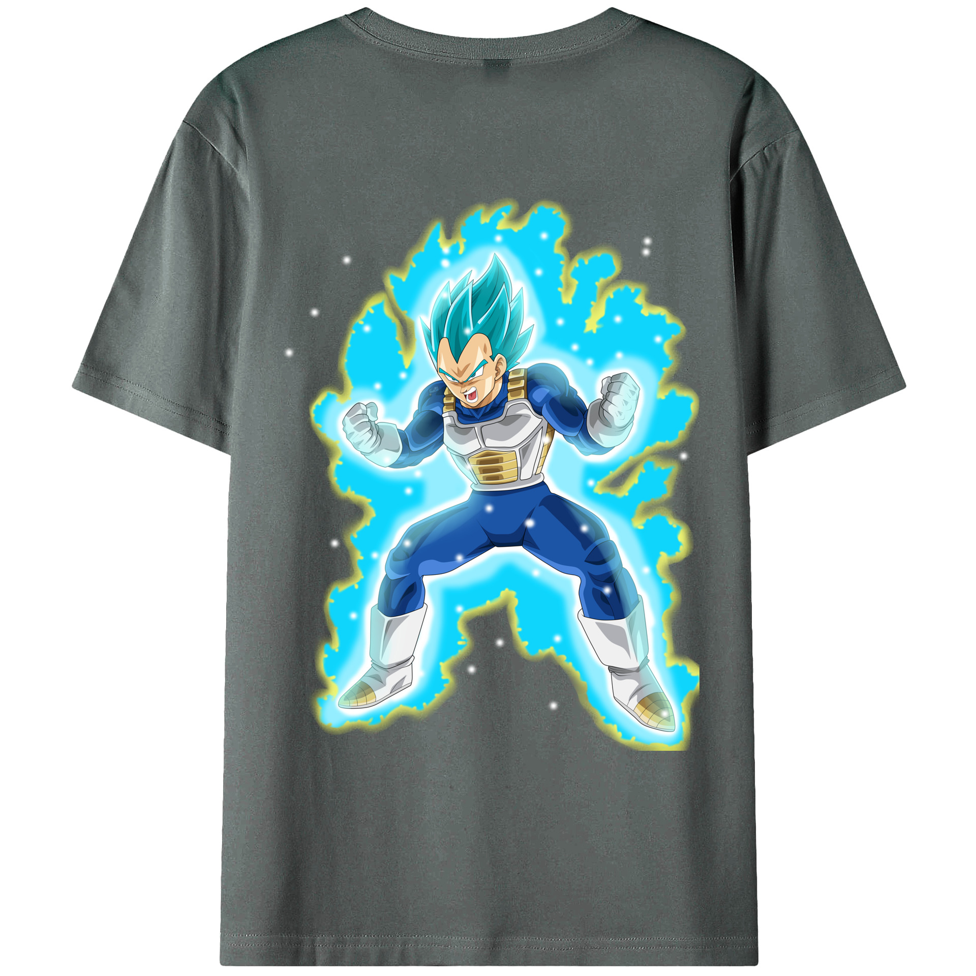 （画像用） ドラゴンボール ベジータ四世（Bejīta Yonsei）DRAGON BALL Vegeta IV 綿100％ メンズ半袖Tシャツ（バックプリント） 通気性